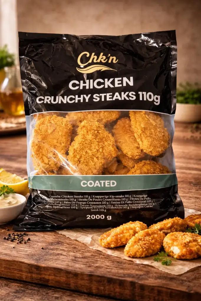 CRUNCHY CHICKEN STEAKS 110g 5x2KG - Chk'n