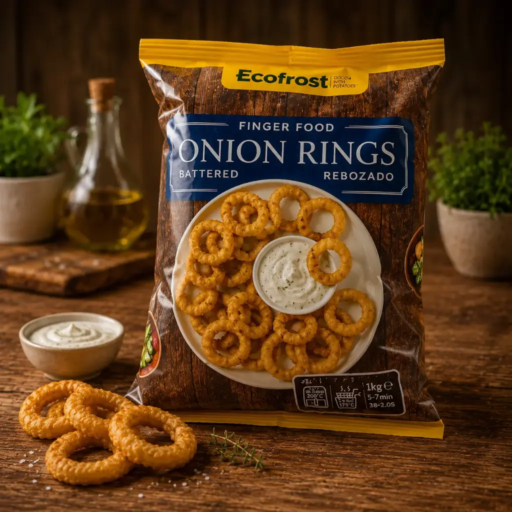 ONION RINGS BATTERED 10x1KG - ECOFROST