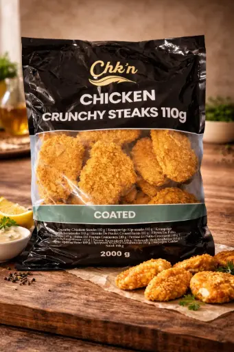 CRUNCHY CHICKEN STEAKS 110g 5x2KG - Chk'n