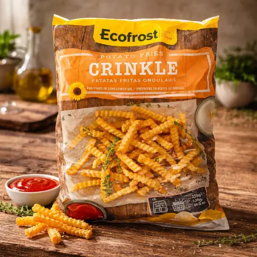 CRINCKLE CUT FRIES 4X2.5KG - Ecofrost